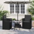 vidaXL Sedadlové a zadné vankúše Polyester Antracitová 47 x 45 x 2 cm