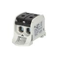Svorka univerzálna RKA 50 1/4 L S, 150A, 1pól. (4x vstup), AL/CU, čierna, na DIN/na panel