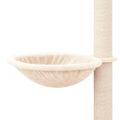vidaXL Strom pre mačky od podlahy po strop krémový 263,5-289,5 cm
