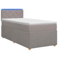 vidaXL Posteľ boxspring s matracom Sivohnedá 100 x 200 cm Látka