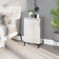 vidaXL Nočný stolík vysoký lesk biely 40x35x70 cm spracované drevo