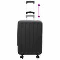 vidaXL Kufor so zámkom Čierna 43 x 27 x 66 cm ABS plast