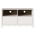 vidaXL TV skrinka Drammen Biela 99 x 43 x 55 cm Borovicový masív