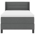 vidaXL Posteľ s pružinovým rámom Tmavo šedá 200 x 90 cm látka