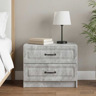 vidaXL Nočný stolík Betónovo sivá 62 x 34,5 x 44,5 cm Kompozitné drevo
