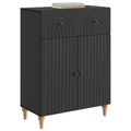 vidaXL Servírovacia skriňa Čierna 66 x 34,5 x 90 cm Kompozitné drevo