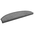 vidaXL Samolepiace schodové rohože 15 ks 80 x 24,5 x 3,5 cm Tmavosivá