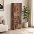 vidaXL Sada skríň 2 ks 66 x 34,5 x 87 cm Kompozitné drevo Staré drevo