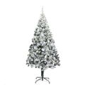 vidaXL Umelý vianočný stromček Biela 180 cm PVC a Oceľ a Plast
