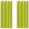 vidaXL Záclony na zatemnenie s krúžkami 2 ks Zelená 260 x 140 cm