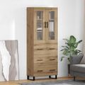 vidaXL Highboard 2 ks Remeselný dub 69,5 x 34 x 180 cm