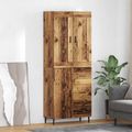 vidaXL Highboard 2 ks Staré drevo 69,5 x 34 x 180 cm Kompozitné drevo