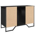 vidaXL Skrinka na umývadlo čierna 91x35x60 cm kompozitné drevo