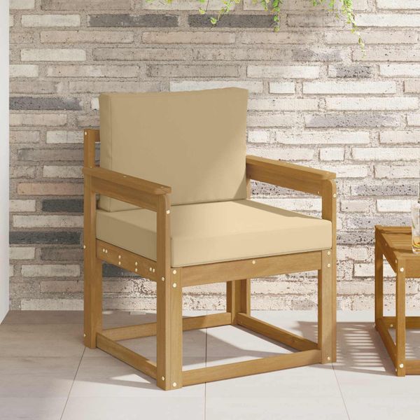 vidaXL 2 Kus Záhradná súprava gaučov Polyester Biela a béžová