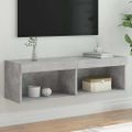vidaXL TV skrinka s LED svetlami betónovo sivá 100x30x30 cm