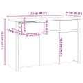 vidaXL Servírovacia skriňa Drammen Biela 114 x 43 x 75,5 cm