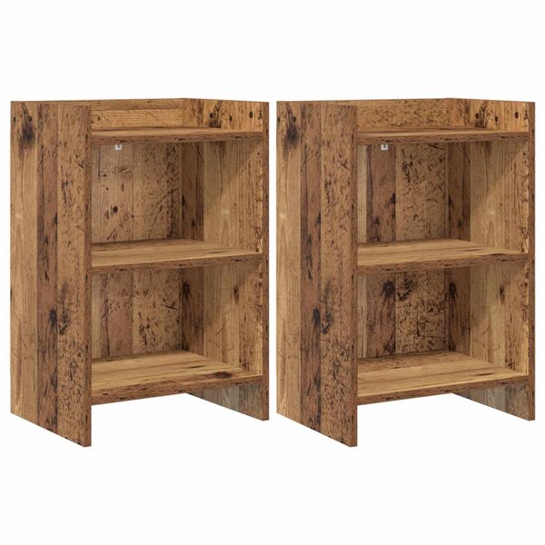 vidaXL Nočné stolíky 2 pcs Staré drevo 40 x 30 x 60 cm