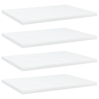 vidaXL Prídavné police 4 ks, biele 40x30x1,5 cm, kompozitné drevo