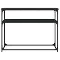 vidaXL Konzolový stolík čierny 100x35,5x75 cm kompozitné drevo