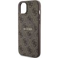 Puzdro Guess pre iPhone 15 6,1" GUHMP15SG4GFRW hnedá HC MAGSAFE PU 4G RING CLASSIC LOGO
