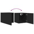 vidaXL Nástenné TV skrinky 2 ks čierne 30,5x30x30 cm