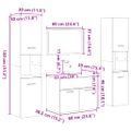 vidaXL 5-dielna súprava kúpeľňových skriniek sonoma kompozitné drevo