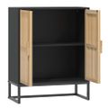 vidaXL Komoda čierna 60x30x75 cm kompozitné drevo