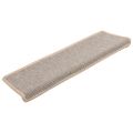 vidaXL Schodové rohože 15 ks 65x21x4 cm strieborné s obdĺžnikovým okrajom