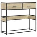 vidaXL Konzolový stolík dub sonoma 90x35x80 cm kompozitné drevo