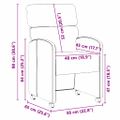vidaXL Jedálenské stoličky na kolieskach 2 ks Umelá koža Krémová