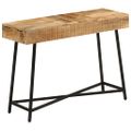 vidaXL Toaletný stolík 105x35x75 cm surový mangovníkový masív a železo