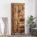 vidaXL Highboard 2 ks Staré drevo 69,5 x 34 x 180 cm