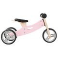 vidaXL Balančný bicykel pre deti 2 v 1 ružový