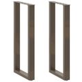 vidaXL Nohy barového stola v tvare U, 2 ks, prírodná oceľ, 50 x (100-101) cm, oceľ
