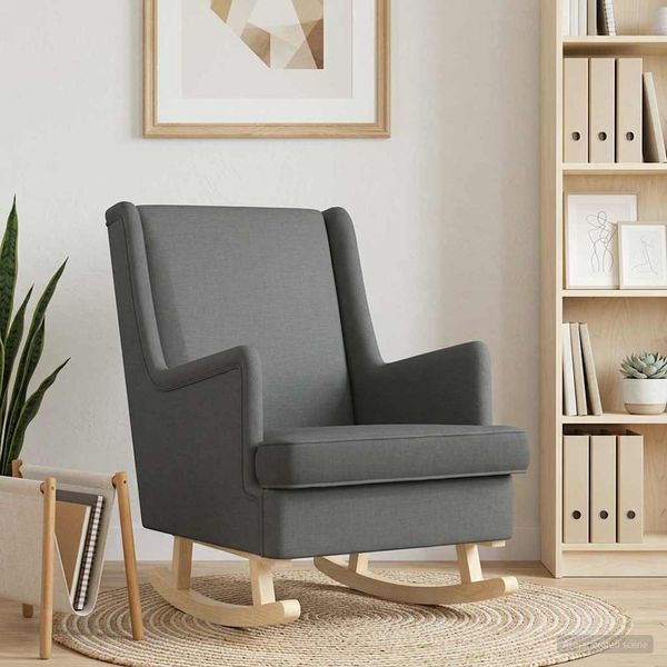 vidaXL Hojdacie kreslo Tmavo šedá 62 x 80 x 85 cm látka
