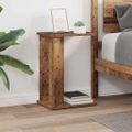vidaXL Koncový stôl Staré drevo 35 x 25 x 50 cm Kompozitné drevo