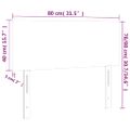 vidaXL Čelo postele s LED biele 80x5x78/88 cm umelá koža
