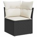 vidaXL Súprava záhradných pohoviek 9 ks Čierna polyratan