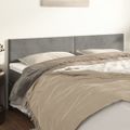 vidaXL Čelá postele 2 ks bledosivé 100x5x78/88 cm zamat