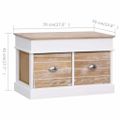 vidaXL Lavička do chodby 70x35x45 cm paulownia drevo