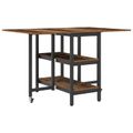 vidaXL Jedálenský stôl 122 x 80 x 76,5 cm Kompozitné drevo Staré drevo