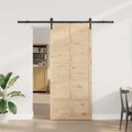 vidaXL Posuvné dvere Prírodná 100 x 208 cm Borovicový masív