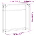 vidaXL Konzolový stolík, dub sonoma, 75x19,5x75 cm, imitácia dreva