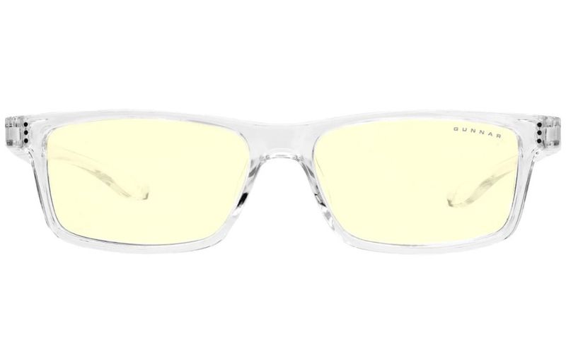 GUNNAR kancelářske/herní brýle  CRUZ KIDS LARGE (8-12) CRYSTAL jantarová skla BLF 65 NATURAL focus Brýle, kancelárské, herní, bílé obroucky, jantarová skla, pro deti 8–12 let