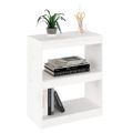 vidaXL Knižnica/deliaca stena biela 60x30x71,5 cm masívna borovica