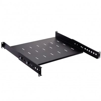 Polica NEKU 19" 1U 350mm nastaviteľná, čierna Police NEKU 19" 1U 350mm nastavitelná, černá