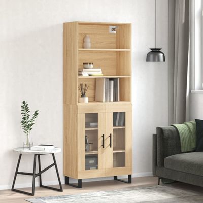 vidaXL Vysoká skrinka dub sonoma 69,5x34x180 cm spracované drevo
