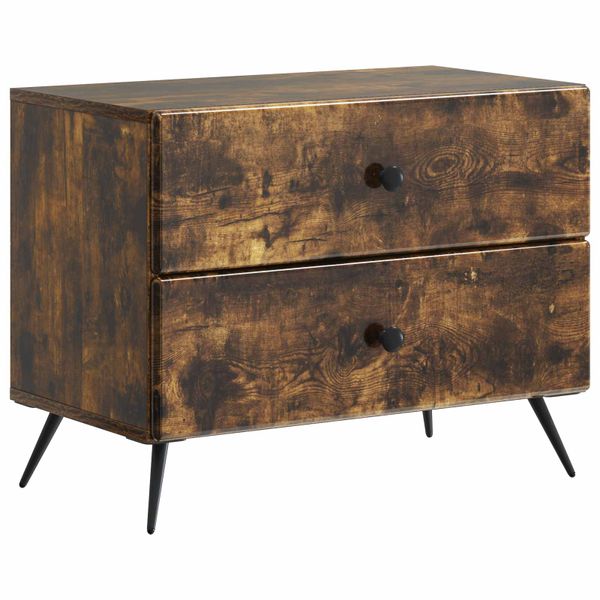 vidaXL Nočný stolík Dymový dub 62 x 34,5 x 47,5 cm Kompozitné drevo