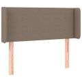 vidaXL Čelo postele s LED sivohnedé 103x16x78/88 cm látka