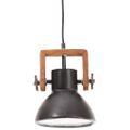 vidaXL Industriálna závesná lampa 25 W, čierna, okrúhla 19 cm E27